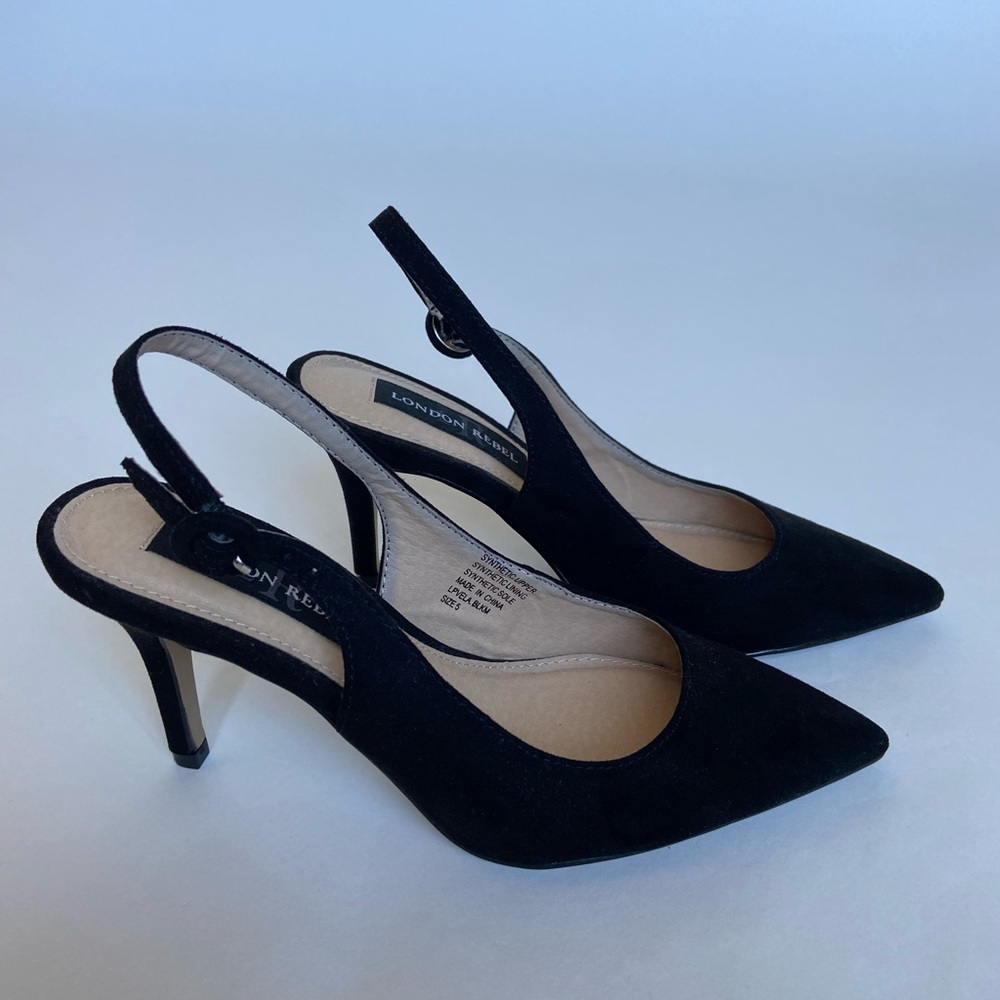 NWOT black sling back shoes size 5